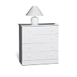 Casual 4 Drawer Chest In White Finish By Prepac Furniture