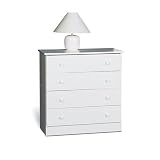 Casual 4 Drawer Chest In White Finish By Prepac Furniture