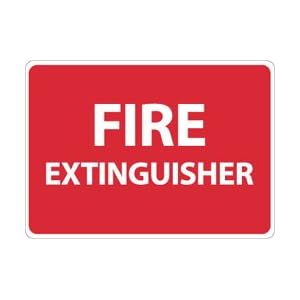 M754PB – Fire Extinguisher, 10\” X 14\”, Pressure Sensitive Vinyl