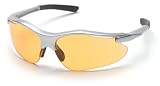 Pyramex Fortress Mango Lens Silver Frame Safety Glasses One Pair ANSI