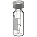 Wheaton W225223-02 Borosilicate Glass 0.3mL Crimp Top LVI Vial, with 0.005 Red Teflon/0.050 Silicone Lined 11mm Aluminum Seal, Clear/Natural (Case of 100)
