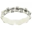 Bone or Bamboo Band Ring in Solid Sterling Silver