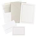 Wedding Invitation Kit White/Pearl Shimmer Folder 25 ct