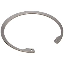 Tapered Section Standard Internal Retaining Ring, Axially Assembled, DIN 1.4122 Stainless Steel, Metric, 55mm Bore Diameter, 2mm Thick, Made In US, Pack of 2