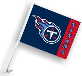 Tennessee Titans Car Flag Vibrant Colors & Features the Team Logo Made with Sturdy Nylon