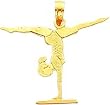 14K Gold Gymnast Charm