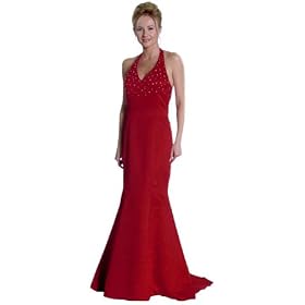 Sexy Halter Long Elegant Evening  Prom  Bridesmaid Dress w Rhinestones