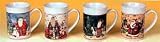 Christmas Club Mugs 4 Designs 8 Piece Set