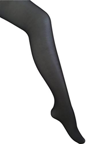 BambolaUSA Women's Satin Sheer Low Waist Support Pantyhose (6091) - Black (Small, One)