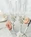 Sculptural White Tiger Lilies Toasting Set - 2 flutes per package