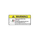 Fiat Pure Italian Technology, Warning decal, sticker 
