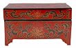 Chinese Etched Red Lacquer Dowry Box