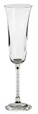 Godinger Floating Diamonds Crystal Toasting Flutes, Set of 2