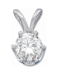 Diamond Pendant 14K White Gold 1/2 Ct Tw