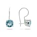 Eve's Addiction Sterling Silver and Blue Topaz CZ Leverback Earrings