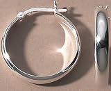 Signature Tarnish Free Round Flat Hoops STERLING SILVER
