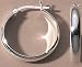 Signature Tarnish Free Round Flat Hoops STERLING SILVER
