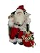 Large Santa Doll Figure Sitting in Chair W/ Bag of Gifts Fabric Handcrafted 15" Tall