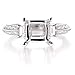 Diamond & 18k White Gold Engagement Ring Mounting