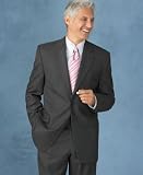 Lauren by Ralph Lauren 2-Button Charcoal Wool Suit