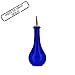 8oz Glass Drop Cruet Set Multi-purpose Kitchen Olive Oil, Vinegar, Liquid Hand, Dish Soap Decorative Glass Bottle Dispenser Recycled Glass Bottles with BONUS Stainless Steel Spout (Cobalt blue)