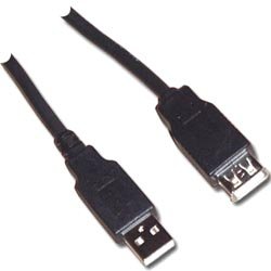 10ft USB 2.0 Type A Male A Female Extension Cable Color - Black 