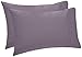 Amazon Brand – Pinzon 400-Thread-Count Hemstitch Egyptian Cotton Pillowcases - Standard, Plum (Set of 2)