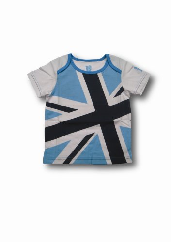 London 2012 Olympics Babies Union Jack T-Shirt for 12 - 18 Months (White/ Navy)