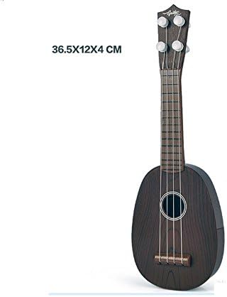 4 String Acoustic Guitar Toy for Kids with Vibrant Sounds and Tunable Strings - Kids Educational Toy - Dark Brown