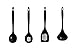 Premier Housewares Melamine Kitchen Tools, Set of 4, Black