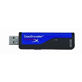 Kingston DataTraveler HyperX 32 GB USB 2.0 Flash Drive DTHX2/32GB (Black/Blue)