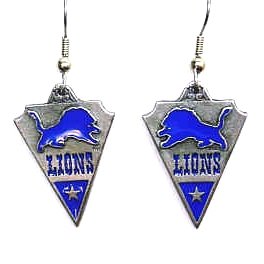 NFL Detroit Lions Cast Dangle Earrings