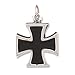 Jewelry : Black Enamel Maltese Cross Charm