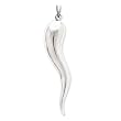 Big 80mm Sterling Silver Italian Horn Pendant