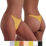 Microfiber Invisible Sides Thong, Orange M