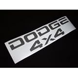 DODGE TAILGATE 4X4 Decals RAM DAKOTA Truck Stickers METALLIC SILVER