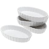 BonJour Chef's Tools Porcelain Cr&egrave;me Br&ucirc;l&eacute;e Ramekin Set, 4-Piece, White