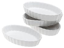 BonJour 4-Ounce Oval Creme Brulee Ramekins, Set of 4