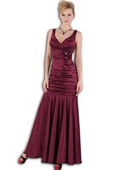 V-neck Fitted Satin/Silk Mermaid Evening Dress/Prom Dress 