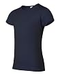 Girls 1x1 Rib Short Sleeve Crewneck Tee Shirt