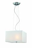 Lite Source LS-19147 Olwen Ceiling Lamp, Chrome with White Paper Shade