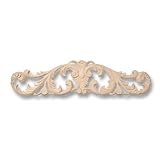 21-3/4'W X 5-5/8'H X 3/8'TH, Hand Carved Hard Wood Acantus Style Applique Onlay Corbel(Zakros Designs)