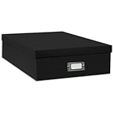 Pioneer Jumbo Scrapbook Storage Box, Black, 14.75 Inch x 13 Inch x 3.75 Inch