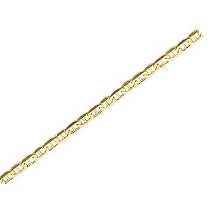 3mm Concave Anchor Chain Anklet 9 Inches in 14K Yellow Gold by