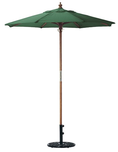 Oxford Garden 6-Foot Polyester Market Umbrella, Hunter Green