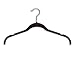 BriaUSA Velvet Shirt & Dress Hangers Notched Shoulder Prevents Slipping Steel Chrome Swivel Hooks – Black – Set of 10