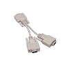 S-VGA Y-Monitorkabel, 1x15-pol HD St. an 2x15-pol HD Bu, ca. 18cm