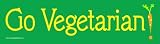 Go Vegetarian! -Magnetic Bumper Sticker