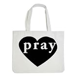 [プレイ] pray キャンバスエコトートバッグ ブラックハート プレイ pray