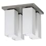 Dainolite EDR93044-SC 4-Light Pendant or Flush Mount Fixture, Satin Chrome